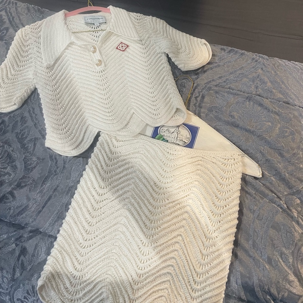 Casa Blanca two piece knitted set